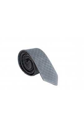 Slim Ανθρακή Γραβάτα 4,5cm Πλάτος με λεπτή ρίγα 
