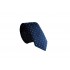 Slim Σκούρα Μπλέ Γραβάτα 4,5cm Πλάτος με γαλάζια και κίτρινα μικροσχέδια