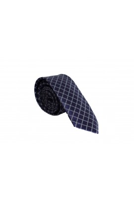 Slim Μώβ Γραβάτα 4,5cm Πλάτος με ασημί σχέδιο 