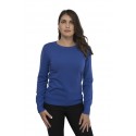 Μπλε ρουα γυναικεία απαλή μπλούζα με λαιμόκοψη