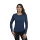 Μπλε ηλεκτρικ απαλή γυναικεία μπλούζα με λαιμόκοψη