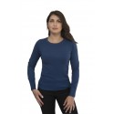 Μπλε ηλεκτρικ απαλή γυναικεία μπλούζα με λαιμόκοψη