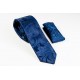 Μπλε Γραβάτα με σχέδια Πλάτος 6,5 cm