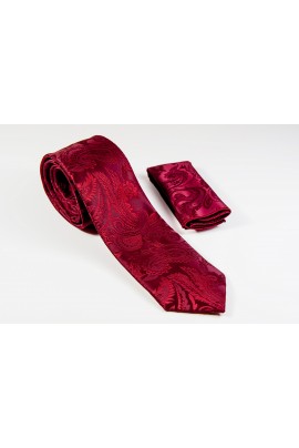 Κόκκινη Γραβάτα με σχέδιο Πλάτος 6,5cm