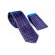 Καρό Γραβάτα Μπλε με Ροζ και Γαλάζιο Πλάτος 6,5cm
