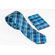 Γαλάζια Γραβάτα με ρίγες μπλε και λευκές Πλάτος 6,5cm