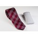 Κόκκινη Γραβάτα με χιαστί λευκό και γκρι Πλάτος 6,5cm