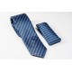 Γραβάτα με χιαστί μαύρο, λευκό, μπλε και γαλάζιο Πλάτος 6,5cm