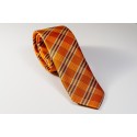 Raniami Ανδρική Γραβάτα με Σχέδια σε πορτοκαλί Χρώμα