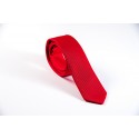Slim κόκκινη ανάγλυφη γραβάτα